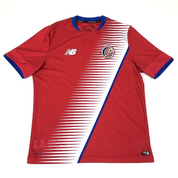 Costa Rica National Team Soccer Football Red Team Jersey New Balance Medium - Picture 1 of 10